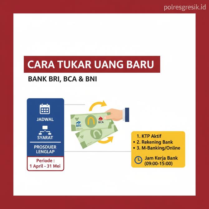 Thumbnail: Cara Tukar Uang Baru di Bank BRI, BCA, dan BNI, Syarat, Jadwal, dan Prosedur Lengkap